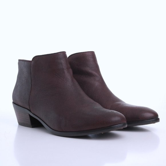 Sam Edelman Petty Leather Ankle Boots - Picture 1 of 12